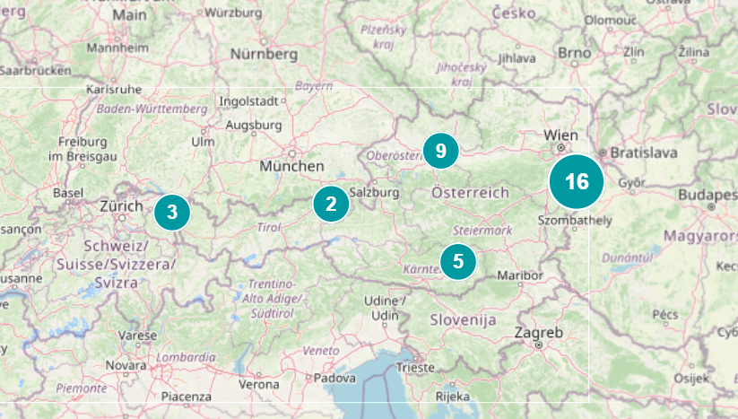 Proficloud.io - Map Austria Managed Energy Parks